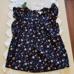 Girls short sleeve floral blouse